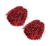 GANAZONO 1 Paire Les Pompons applaudissent Pom-Pom Girl Briller Encourager Les Pompons Acclamation épingles des Trucs de Cheerleader Cheerleading cerceaux Cheer poms Pom Pom Rouge