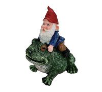 GANAZONO 1 Pc Ornements Nains Nains Statue De Grenouille en Résine Statue D'elfe De Noël Statue De GNOME Nain Jouet Grenouille à Collectionner Nain De Jardin De Noël Statuette Délicat