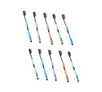 GANAZONO 10 pièces Brosse à Dents Japonaise Souple Actif Brosse Dentaire Maison Antibactérienne pour Gencives Sensibles Accessoires Salle de Bain Couleur Mixte