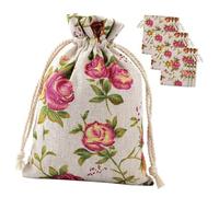 GANAZONO 10 pièces Lot de Cadeaux Coton Petit Format avec Cordon Pochettes Multi-usages pour Bijoux et Trésors Souple et Léger pour Petites Entreprises et Fêtes