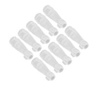 GANAZONO 10 Pièces Protège-pinceaux Maquillage Transparent Couvercles Anti-poussière Protection Robuste pour Pinceaux Ronds Complet pour Usage Domestique