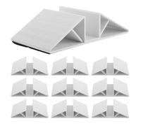 GANAZONO 10 pièces Support Barrière Chien de Fixation Triangulaires Plastique Renfort pour Barrières de Sécurité Extérieure Stabilisateur de Clôture Pet Gate Fence Support Feet