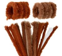 GANAZONO 10 Pièces Tiges de Chenille Fuzzy Stems Souples et Résistantes pour Bricolage Créatif Couleurs Assorties pour Décoration Artisanat et Nettoyage de Pipe