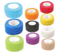 GANAZONO 10 rouleaux Bandage Adhésif Élastique pour Sports Autoadhésif Confortable et Respirant pour Articulations Muscles Plusieurs Couleurs