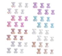 GANAZONO 100 pièces Resin Nail Charms Manicure Patch Decors DIY Nail Art Decorations Mix Colors For Women