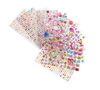 GANAZONO 11 Feuilles Autocollants Acryliques Adhesifs Bijoux Ongles et DIY Petits Stickers Ronds Décoration pour Téléphones Carnets et Scrapbooking