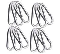 GANAZONO 15 Pièces Mousquetons Aluminium Résistant Anneaux pour à Dos Crochets Portables Accessoires Sport Extérieur Randonnée