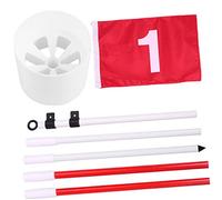 GANAZONO 1ensemble Pratique Avec Drapeaux Et Hampe Portable Kit De Putting Complet Pour Entraînement Intérieur Extérieur