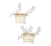 GANAZONO 1paire Peignes à Cheveux Brillants Pour Mariée Accessoire Élégant Pour Cérémonie De Mariage Décoration Coiffure Fête
