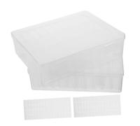 GANAZONO 2 ensembles Boîte de Rangement Transparent pour Nail Art et Bijoux Organisateur Portable à Compartiments avec Étiquettes pour Perles Faux Ongles et Accessoires DIY