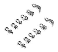 GANAZONO 2 Ensembles Breloques pour Nail Art, Bijoux pour Ongles Soi-même, Alliage Argenté, Pendentif Mobile, Outil de Perçage, pour Ongles et Carnet, pour Artistes Ongulaires, École