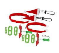 GANAZONO 2 Ensembles Harnais pour Lézard Réglable avec Laisse et Costume de Noël Harnais Escapade Sécurisée pour Dragon Barbu avec Écharpe et Chapeau Festifs Laisse pour Promenades