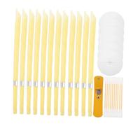 GANAZONO 2 ensembles Kit de Bougies Cire Abeille pour Nettoyage Oreilles Maison Bougies Auriculaires Aromathérapie avec Disque Protecteur pour Soins et Élimination Cérumen Toute Sécurité