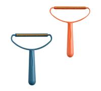 GANAZONO 2 Outils pour Enlever Les Poils Collés sur Vêtements et Lit Épilateur Double Face Tête Résistante à L’Usure Poignée Antidérapante Ergonomique Lot Bleu et Orange Compact et