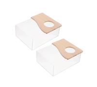 GANAZONO 2 pièces Bac Transparent en Acrylique pour Hamster Bac de Bain Domestique Polyvalent pour Chinchilla et Petits Animaux Facile à Nettoyer et Observer