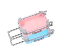 GANAZONO 2 pièces Boîte Mini Valise Maquillage Portable Étanche et Antichoc avec Poignée pour Faux Cils et Rangement Cosmétique Légère et Compacte pour Voyage et Usage Quotidien