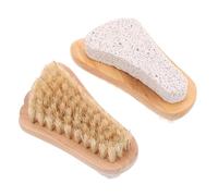 GANAZONO 2 Pièces Brosse à Pédicure Pierre pour Exfoliation pour Éliminer Callosités et Fatigue