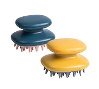 GANAZONO 2 pièces Brosse Massage Chevelu Silicone Brosse Shampooing Manuelle Antidérapante Peigne Exfoliant Doux pour Soin Du Cheveu Accessoires Adaptée à Types de Cheveux