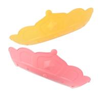 GANAZONO 2 pièces Chapeau de Bain Garçon Fille Réglable Silicone Forme de Couronne Protection Yeux et Oreilles Bonnet de Imperméable pour Tout-petits Lot de Rose et Jaune