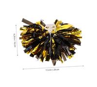 GANAZONO 2 Pièces Lot de Pompons Métalliques Brillants pour Cheerleading Pompons à Main Légers et Vibrants Accessoires Éclatants pour Spectacles Sportifs et Esprit Équipe Scolaire