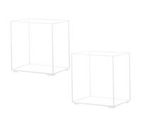 GANAZONO 2 Pièces Mini Aquarium Acrylique Transparent Petit Bac Poisson Multifonction pour Bureau et Maison Design Élégant et Compact pour Décoration et Relaxation