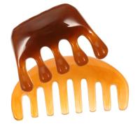 GANAZONO 2 pièces Peigne de Massage Du Chevelu Résine Cire Abeille Dents Larges pour Soins Capillaires Outil de Massage Acupoint Portable Adapté Cheveux Longs et Courts