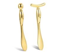 GANAZONO 2 pièces Set de Applicateurs pour Soin des Yeux Alliage de Bâton T et Spatule pour Crème Contour des Yeux Massage Doux et Amélioration Circulation Outil Cosmétique Léger et