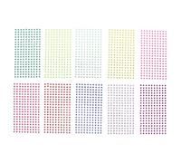 GANAZONO 20 Pièces Autocollants Auto Adhésifs Rond Brillant Décoration DIY Visage Cheveux Ongles Gems Acryliques Plates pour Créations Éclatantes