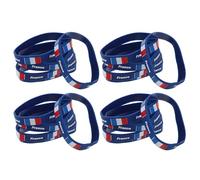 GANAZONO 20 Pièces Bracelet Silicone Imprimé Drapeau Français pour Poignet, Confortable et Flexible, Protège la Peau sans Irritation, pour Matchs de Football et Déplacements Quotidiens