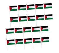 GANAZONO 20 pièces Drapeaux à Main Palestine Petits Drapeaux Décoratifs pour Fêtes et Événements Sportifs Patriotique