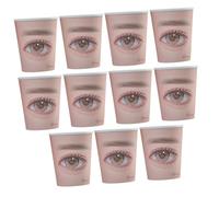 GANAZONO 20 pièces Eyelash Extension Practice Paper Cups Kit For Beginners And Professionals Lash Mannequin Makeup Practice Cups For Precise Eye Mapping And Skill Improvement