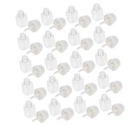 GANAZONO 20 pièces Tubes Rechargeables Brillant à Lèvres Mini Bouteille Transparente avec Bouchon Blanc Conteneurs Vides pour Soin des Lèvres et Cosmétique de Voyage
