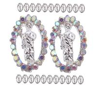 GANAZONO 24 Pièces Nail Charms Jésus Cristaux DIY Accessoires Ongles Résistants Décorations Manucure Femmes