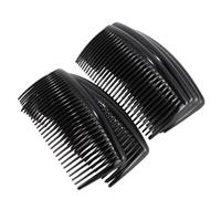 GANAZONO 24 pièces Peigne Plastique Noir 27 Dents Petit Peigne Latéral Portable pour Femmes et Filles Démêle sans Accessoire Coiffure Polyvalent 24 pcs/paquet