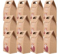 GANAZONO 24pièces Boîtes à Bonbons Papier Kraft Pochettes Cadeaux pour Emballage Pochette de Rangement Papier pour Noël