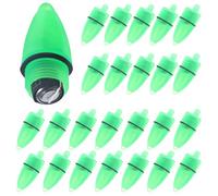 GANAZONO 25 Lampes LED de Pêche Étanches Vertes Alarme Multifonction pour Activités de Pêche en Extérieur, Matériel Abs Pile Bouton, Lot de 25 Pièces