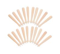 GANAZONO 25 Pièces Miniature Wooden Baseball Bat Charms Lightweight Sports Craft Accessories For DIY Jewelry Making Keychains Bracelets And Necklaces
