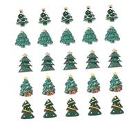 GANAZONO 25pièces Breloques de Noël Résine pour Soi-même Décorations Sapin de Noël Pendentifs Boucles Oreilles Vert