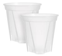 GANAZONO 2pcs Pots à orchidée de 24cm avec trous Pot De Fleur Transparent Planteur Pots De Pépinière Transparents Pots en Plastique pour Plantes Pots Jardin Clair Pon Cactus Rond PP Blanche