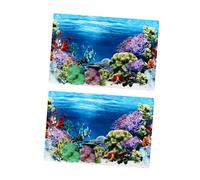 GANAZONO 2pièces Autocollants Décoratifs pour Aquarium Stickers De Fond pour Poissons Décoration sous Étanche Et Facile à Appliquer