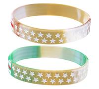 GANAZONO 2pièces Bracelet Commémoratif Du Jour De Indépendance Américaine De Drapeau Vert Pour Hommes Femmes Et Garçon Fille Accessoire Pour Célébrations Et Événements Spéciaux