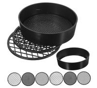 GANAZONO 3 Ensembles Set de Tamis à Sol Plastique avec Maillage Interchangeable Outils de Jardinage Manuels Légers et Durables pour Tamisage de Terre Compost et Sable Kit Ustensiles pour