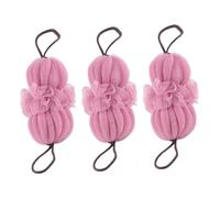 GANAZONO 3 Pièces Éponge de Bain Loofah Boules de Loofah Pratiques pour Bain Gommages pour Corps Naturelles Exfolie Efficacement et Masse Délicatement la Peau