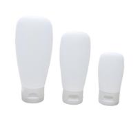 GANAZONO 3 pièces Lot de Flacons Voyage Silicone Recharges Bouteilles Cosmétiques Souples Reutilisables pour Lotion et Produits de Beauté Portable