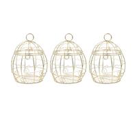 GANAZONO 3 Pièces Mangeoire Oiseaux Suspendue pour Boules de Graisse Extérieure Support Métal Résistant Au Vent pour Jardin et Balcon Distributeur Suspendu pour Petits Oiseaux Sauvages