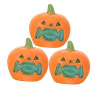 GANAZONO 3 Pièces Mini Citrouilles Résine Décoration Halloween pour Aquarium Éléments Décoratifs Ornement de Scène Halloween pour Décoration de Bureau et Aquatique