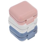 GANAZONO 3 pièces Pilulier de Voyage Étanche à Compartiments Organiseur Portable pour Vitamines Boîte Hermétique Quotidienne Pratique