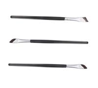 GANAZONO 3 pièces Pinceaux Maquillage Yeux Biseautés Multifonctionnels pour Eyeliner Sourcils et Ombre à Paupières Précis et Faciles à Utiliser pour Maquillage Professionnel