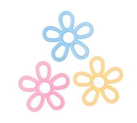 GANAZONO 3 Pièces Renforceur de Doigts Silicone Exerciseur à Main Fleur Compact pour Musculation Rééducation et Flexibilité Niveaux de Résistance pour Bureau Maison et Voyage