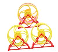 GANAZONO 3 Pièces Roue de Course Silencieuse pour Hamster et Petits Rongeurs Exercice Amusant et Sécurisé Accessoires pour Hamster Nain et Cochon Couleurs Aléatoires
